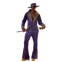 Pimp Purple Crushed Velvet Adult Costume