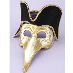 Venetian - Gold Nose Mask/Hat