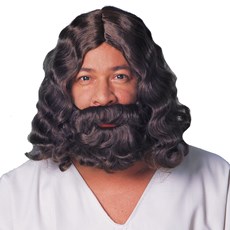 Jesus Beard and Wig - Brown 