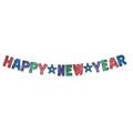 8' Glittered Happy New Year Lettered Banner