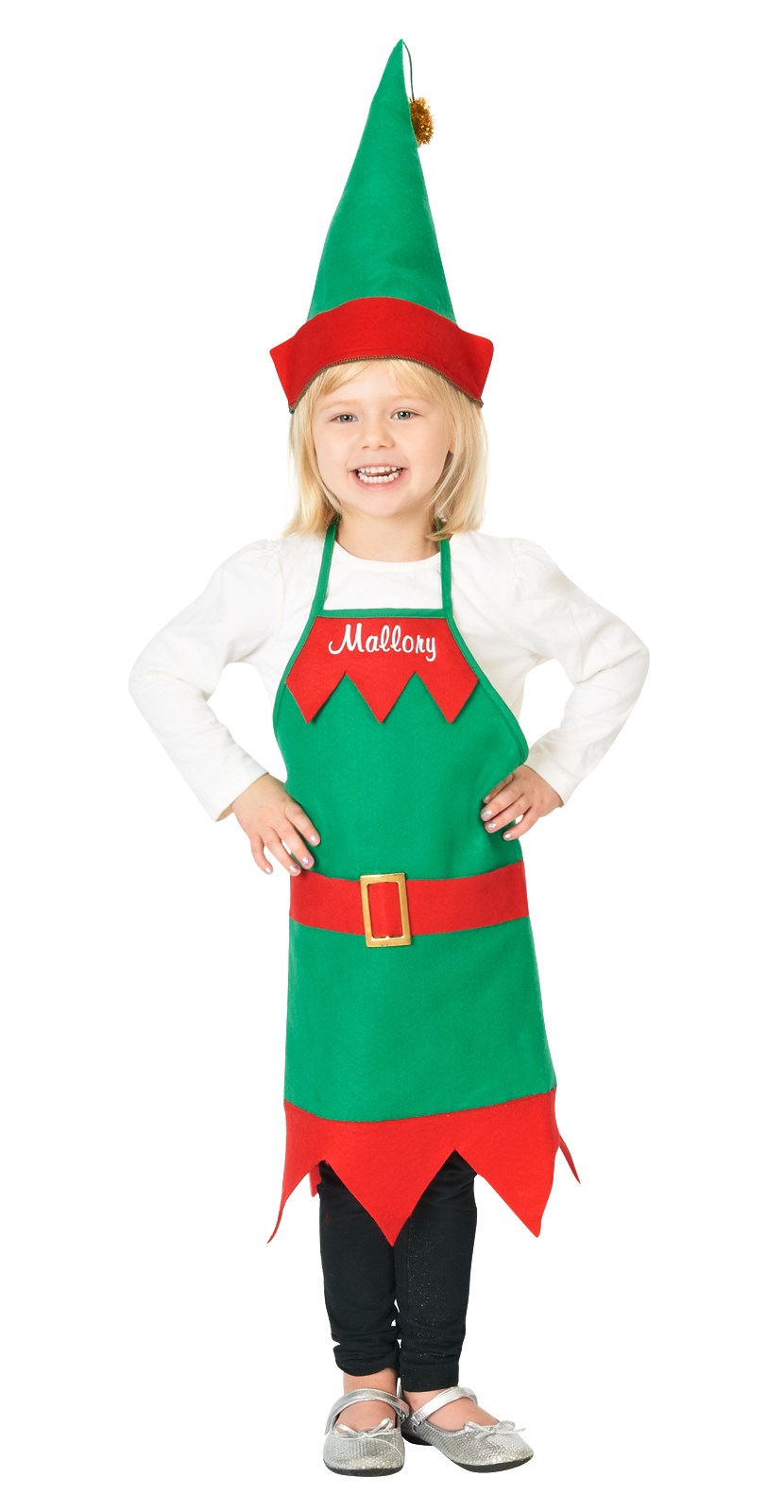 Elf Holiday Apron and Hat Child