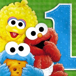 Sesame Street 1st Birthday Lunch Napkins (16 count)