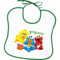 Sesame Street 1st Birthday Party Bibs (2 count)