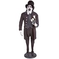 6' Quivering Doorman with Top Hat and Candles