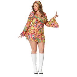 Hippie Chick Dress Adult Plus Costume