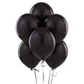 Pitch Black Latex Balloons (6 count)