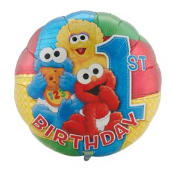 Sesame Street 1st Birthday 18″ Foil Balloon