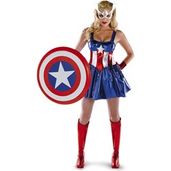 Captain America Sassy Deluxe Adult Costume