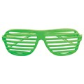 80's Neon Green Slot Adult Glasses