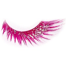 Pink Feather Eyelashes with Case