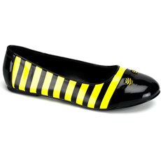 Bee (Black Patent) Flat Adult Shoes