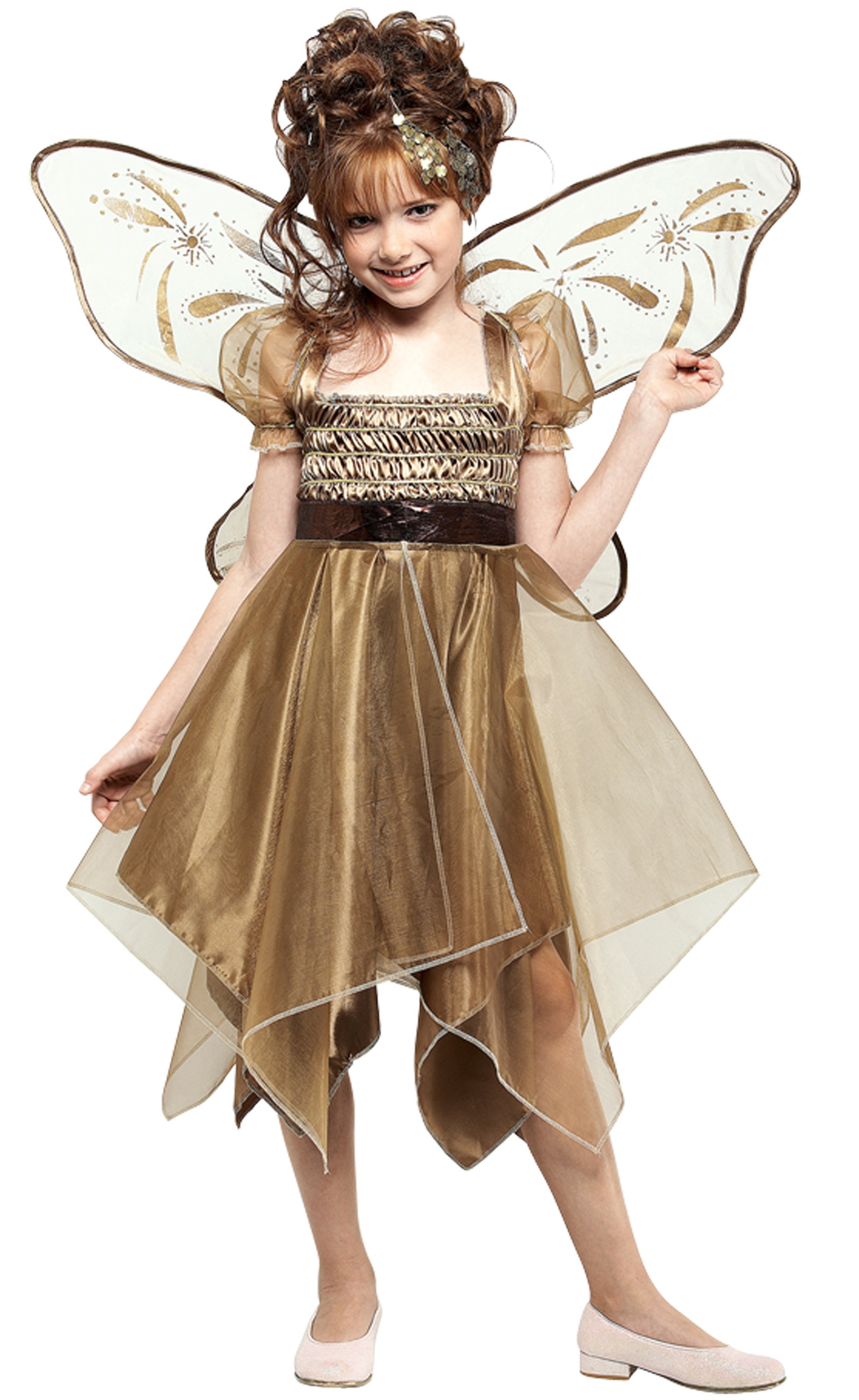 Metallic Copper Fairy Child Costume