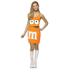 M&M Orange Tank Dress Teen Costume