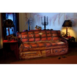 Spooky Scenes Coffin Couch Cover