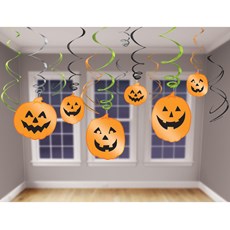 Halloween Pumpkin Hanging Swirls