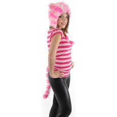 Alice in Wonderland - Cheshire Catarina Hat and Tail Set Adult