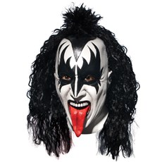 KISS - Demon Latex Full Mask With Hair Adult