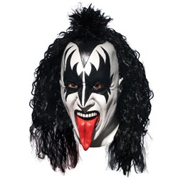 KISS – Demon Latex Full Mask With Hair Adult