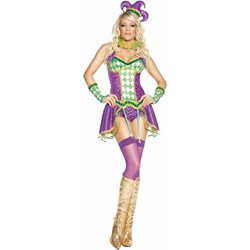 Mardi Gras Tainted Harlequin Adult Costume