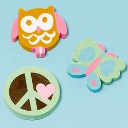 Hippie Chick Erasers Assorted (12 count)