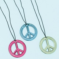Peace Sign Necklaces Assorted (12 count)