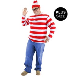 Where's Waldo Plus Adult Costume
