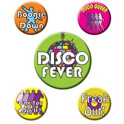 Disco Party Buttons (5 count)
