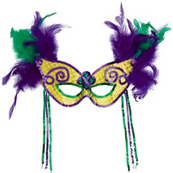Mardi Gras - Feather Party Mask