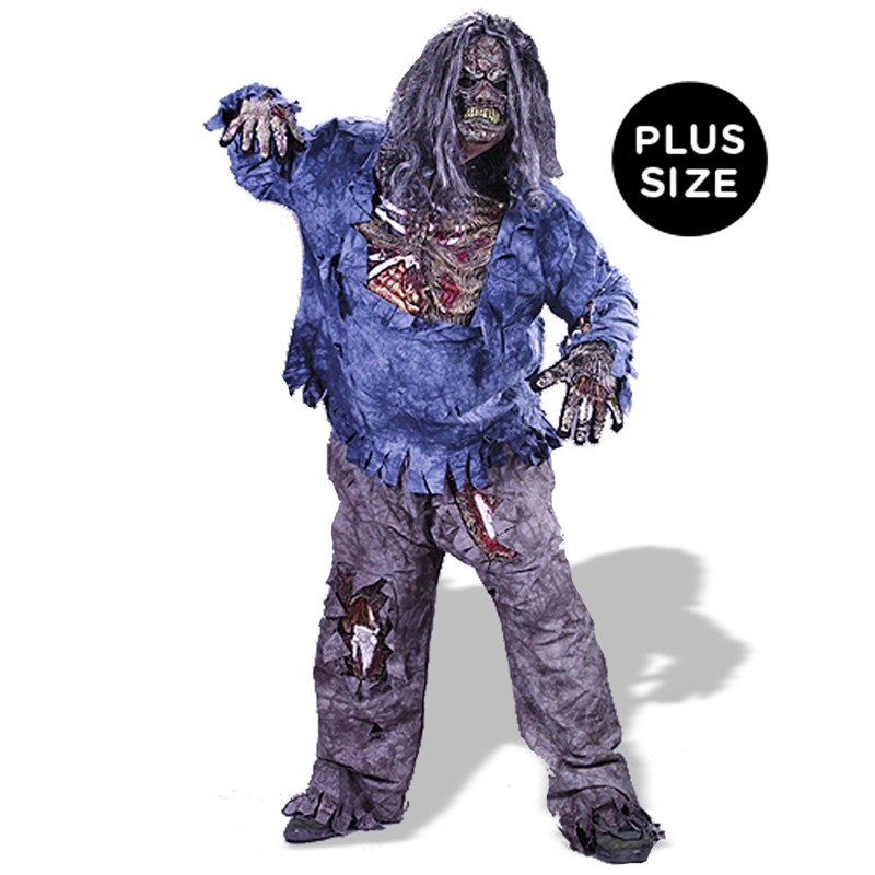 Complete Zombie Adult Plus Costume for the 2022 Costume season.