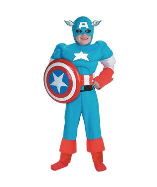 Captain America Deluxe Muscle Child Costume