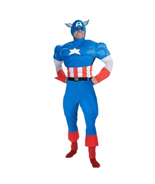 Captain America Deluxe Muscle Teen Costume