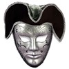 Venetian Mask Silver w/Headpiece