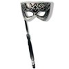 Venetian Mask w/Stick Silver Accents