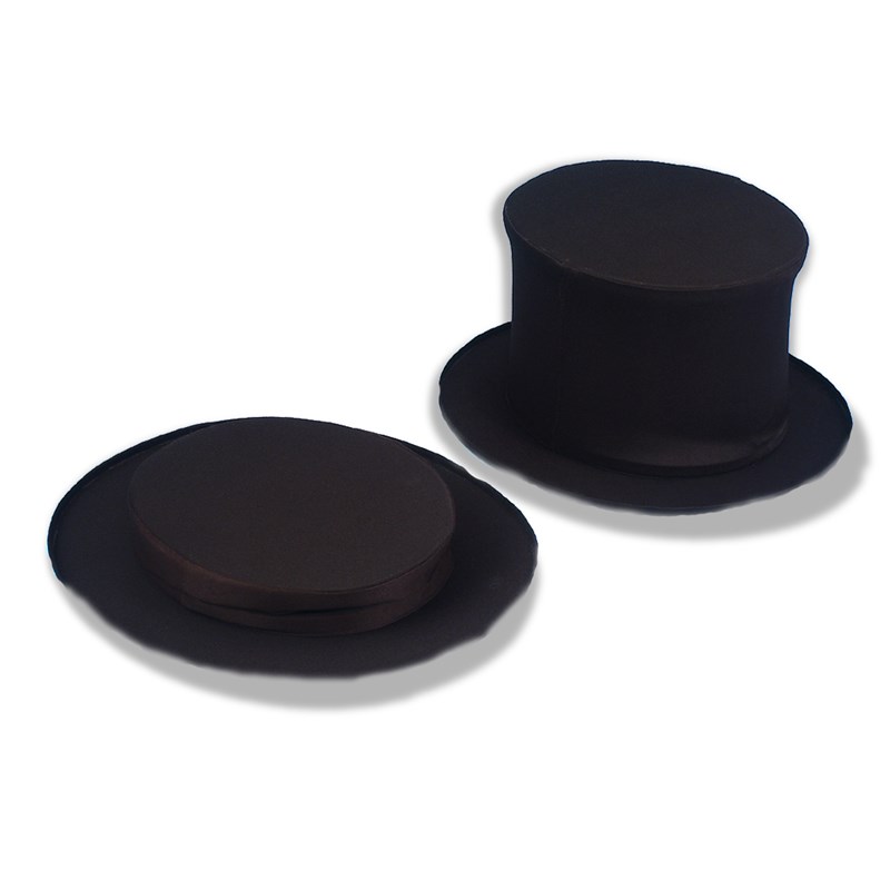 Collapsible Top Hat Black Adult for the 2022 Costume season.