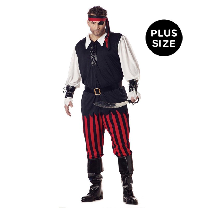 Cutthroat Pirate Adult Plus Costume for the 2022 Costume season.