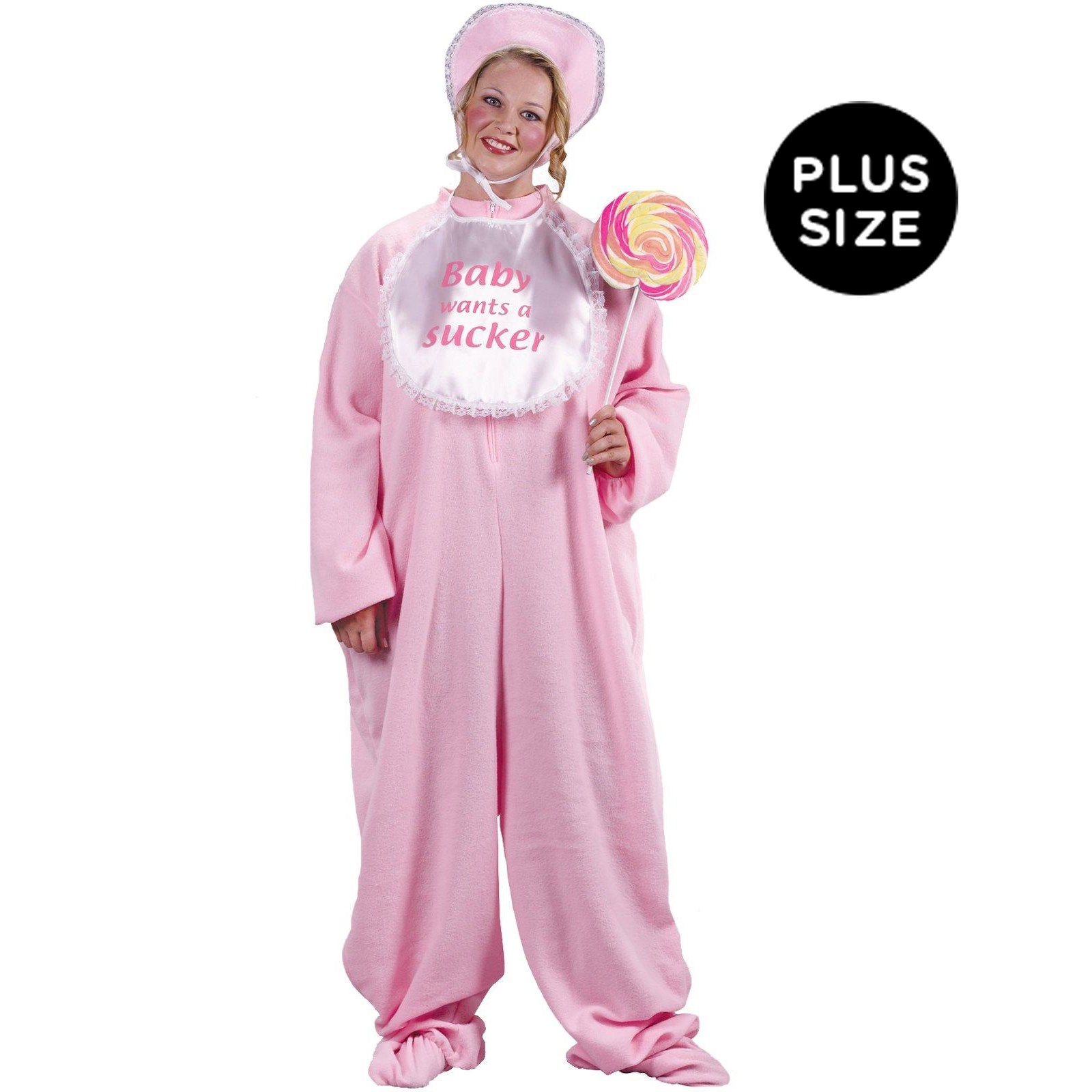 Be My Baby Jammies Pink Adult Plus Costume