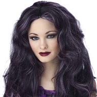 Pretty Poison Wig Black/Purple Adult