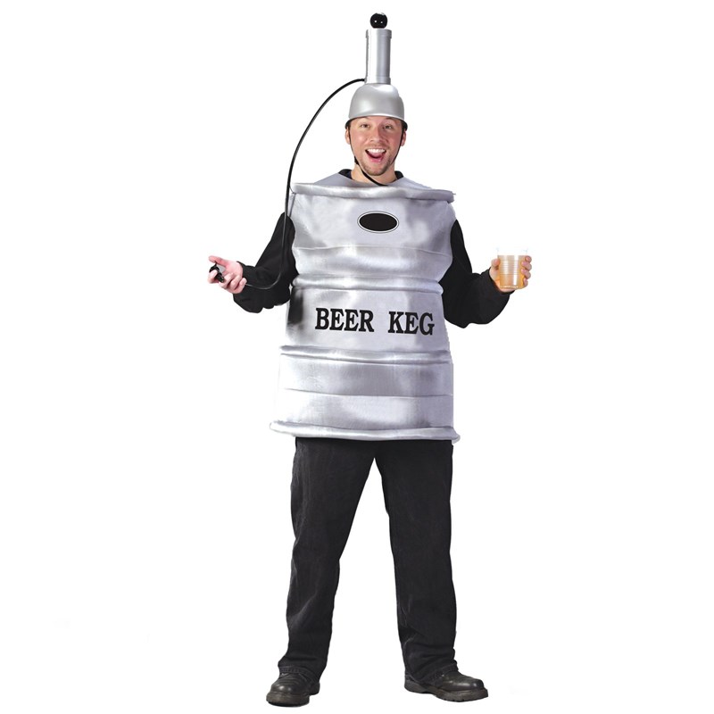 Beer Keg Adult Costume for the 2022 Costume season.