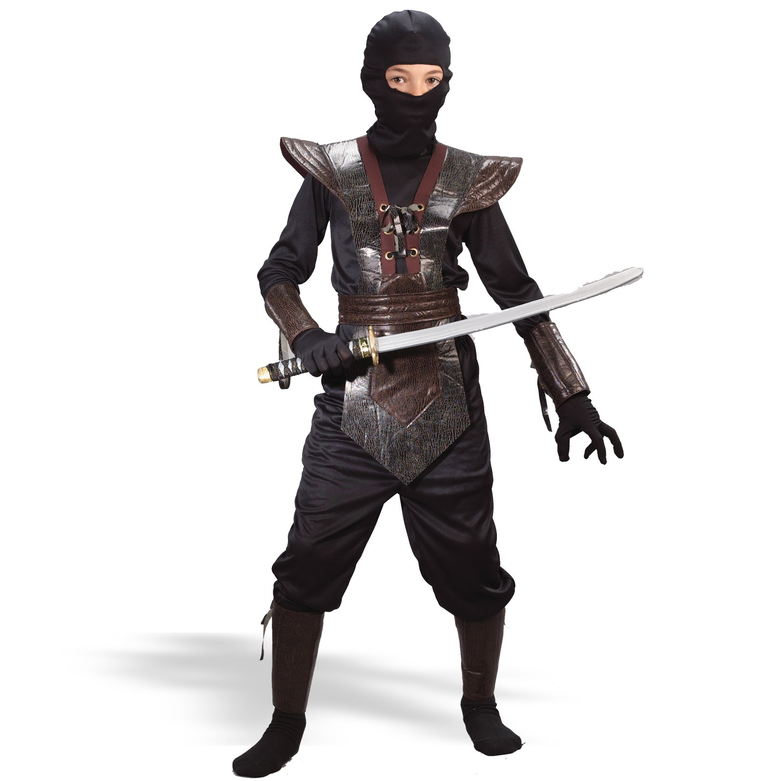 Leather Ninja Fighter  Child Costume