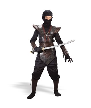 Leather Ninja Fighter  Child Costume