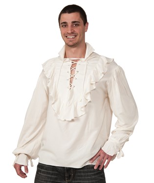 Fancy White Pirate Shirt  Adult
