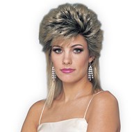 80's Sprayed Mixed Blonde Wig Adult
