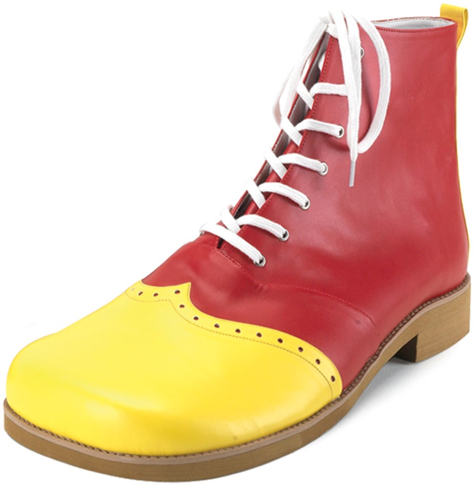 Wing Tip Clown (Red/Yellow) Adult Shoes
