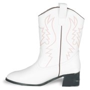 White Cowboy Boots Adult Medium (7-8)