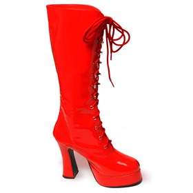 Sexy Red Patent Knee High Boots Adult Medium (7-8)
