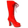 Sexy Red Patent Knee High Boots Adult