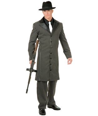 Gangster Suit Long Jacket  Adult Costume