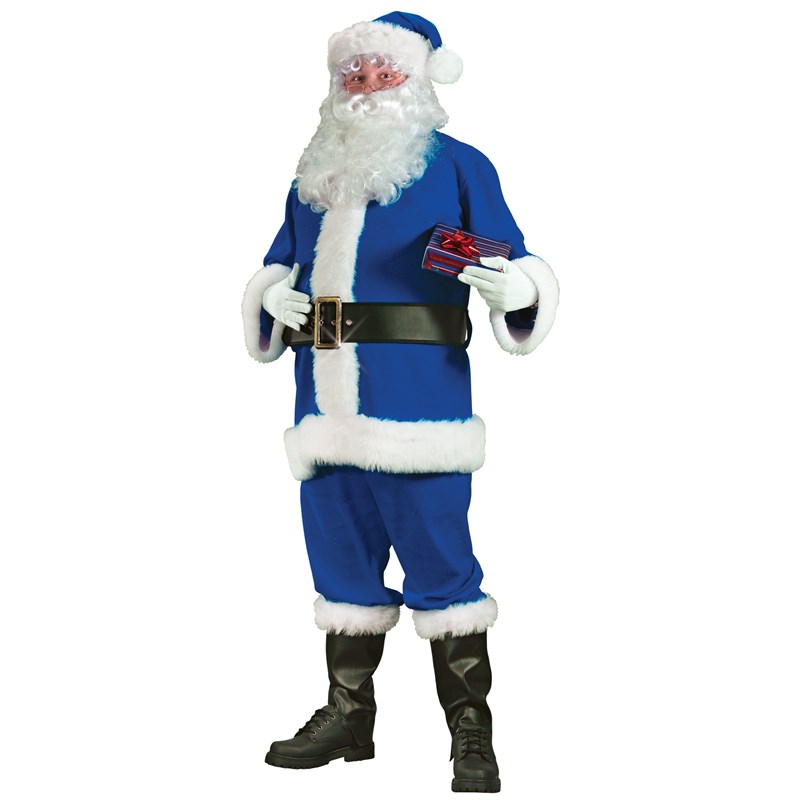 Blue Santa Suit Adult Large Costume for the 2022 Costume season.