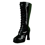 Knee High Lace Up Boots Unisex (Black)