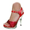 Sexy Red Sequin 5 Heel Shoes Adult